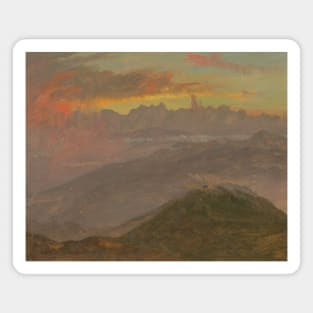 Sunset and Mountains by Frederic Edwin Church Magnet